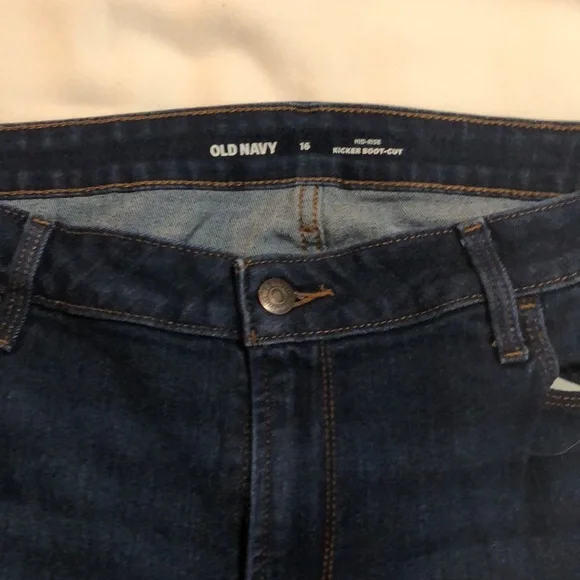 Old Navy Women's Boot Cut Jeans - Dark Blue - Picture 4 of 4